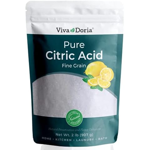 Viva Doria 100% Pure Citric Acid, Food Grade, Fine Grain, 2 lb (907 g) Cover
