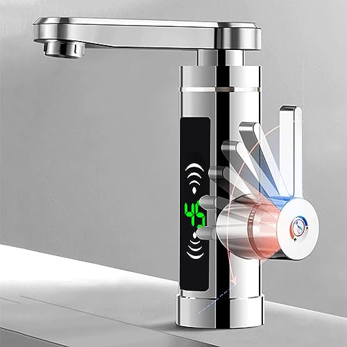 czyuRachel Chauffe-eau électrique instantané 3 kW - Robinet de salle de bain et cuisine - Avec affichage de la température LED lisible - Pour cuisine de camping, camping-car – vue 5