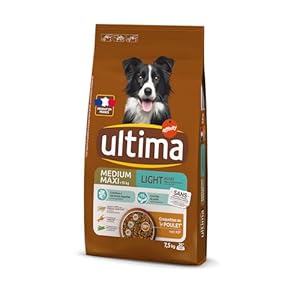 Ultima Croquettes pour Chien Medium-Maxi Light Poulet Riz, 7.5 kg (Lot de 1)