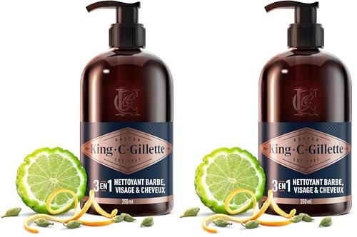 King C. Gillette Nettoyant Pour La Barbe Et Le Visage, À L’Eau De Coco, produit de rasage Lotion