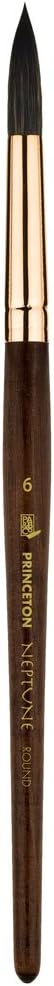 Princeton Neptune Round Brush, Synthetic, Short Handle, Size 18, 1 Count