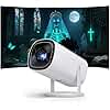 [Netflix-Licensed/Tof Tech Real Time Auto Focus & Auto Keystone] 1080P Projector with 5G WiFi & Two-Way Bluetooth, 270°Rotation Boldever True Smart Mini Projector, Proyector for Home Bedroom Outdoor
