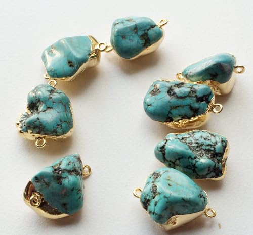 Connecteurs double boucle turquoise pour assembler vos bracelets d'été bohèmes - 4