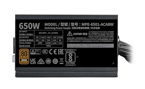 Cooler Master MWE 650 V3 Bronze view 5