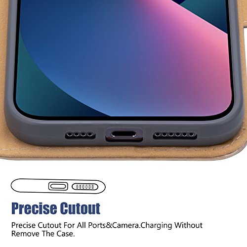 Arae US-WCS-IP13 Compatible With Iphone 13 Case With Card Holder And Wrist Strap Wallet Flip Cover thumb #7