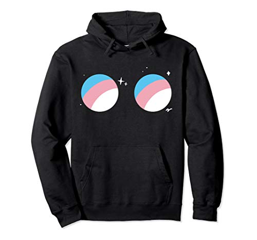 Trans Planet Boobs LGBTQ Transgender Pride Flag Space Pullover Hoodie