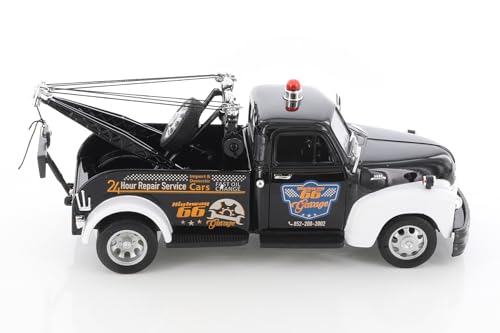 Modelo a escala 1/24 Chevy Tow Truck 1953 Negro miniatura 3