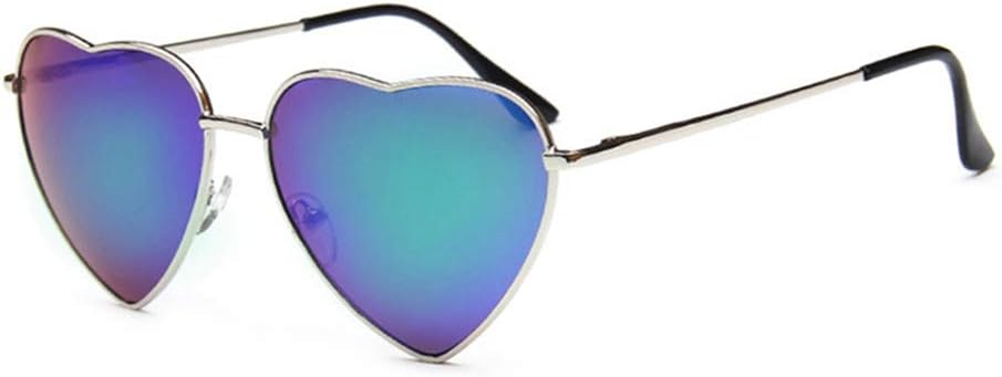 MeyisonHeart Sunglasses Thin Metal Frame Hippie Lovely Aviator Style Eyewear