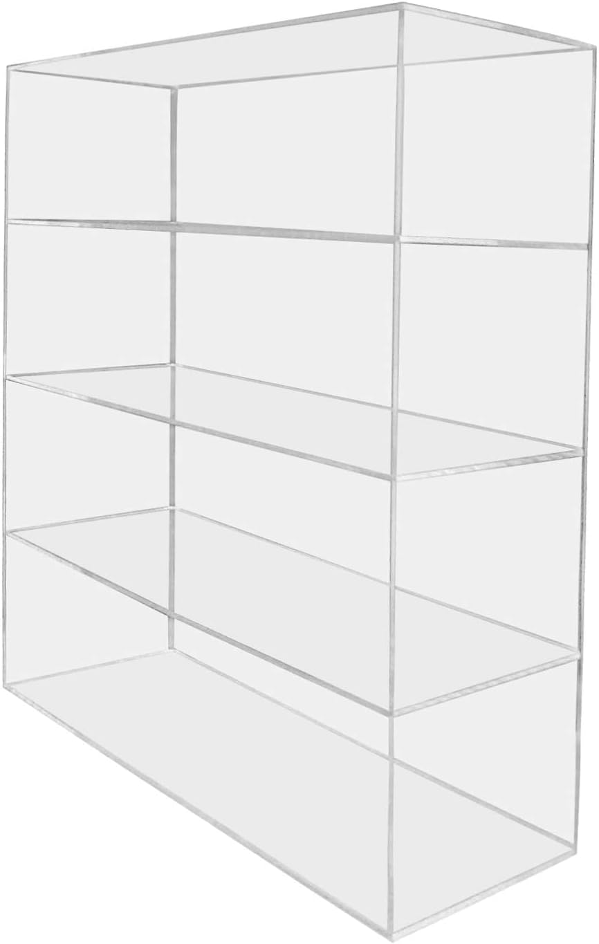 Retail Store Display Case 16 Inch Wide Durable Clear Acrylic Doorless Bakery Pastry Shop Countertop Showcase by Marketing Holders