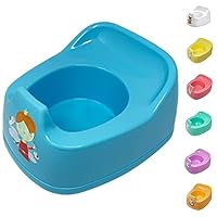 Children Junior Training Potty Toilet Toddler Baby Kids Trainer Chamber Seat Plastic Chair with Cut Out Slot for Easy Carrying, Easy Empty & Clean (G-1 x Sky Blue Potty Chamber)