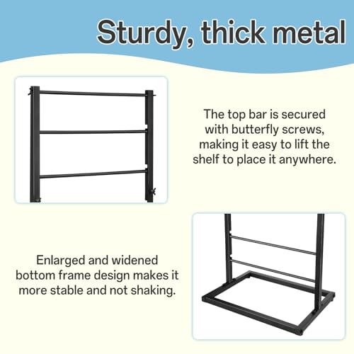 Image of 6 Tier Ribbon Organizer Rack - Metal Large Capacity Ribbon Holder for Craft Ribbon Washi Tape Arts & Crafts Supplies, Ribbon Storage Ribbon Rack for Craftroom, Florist Arts Wrapping, Cake Shop(White)