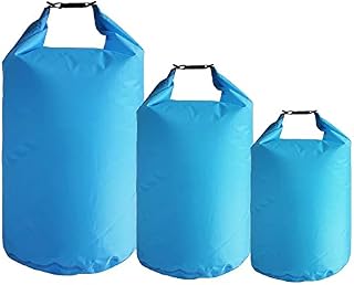 kuou 3Pcs Waterproof Dry Bags Set, Lightweight Dry Sacks Snorkeling Bag Drifting Bag for Kayaking Rafting Boating Hiking Camping Fishing Swimming Camping (5L+10L+20L)
