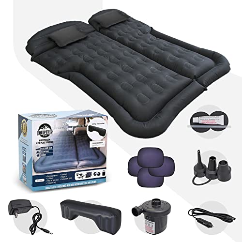 SUV Air Mattress by EQUIPTRIP | Car Air Mattress for Camping & Travel | Inflatable Car Bed Suitable for Most Vehicles | Including Plush Pillows, Electric Air Pump, Window Covers & Back Seat Bed SUV Air Mattress by EQUIPTRIP | Car Air Mattress for Camping & Travel | Inflatable Car Bed Suitable for Most Vehicles | Including Plush Pillows, Electric Air Pump, Window Covers & Back Seat Bed