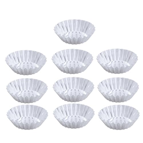 Molde Para Tartas De Huevo De Aluminio Reutilizable 36Pcs Antiadherente Para Hornear Tartaletas Y Postres - TamañO 7X7X2.4Cm