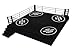Custom Boxing Ring Canvas Cover – Heavy-Duty Non-Slip Fabric with Grommets, Reinforced Edges, and Hook-and-Loop Fasteners – Logo Printed for Training & Competition (Black, 18X18 Ft)