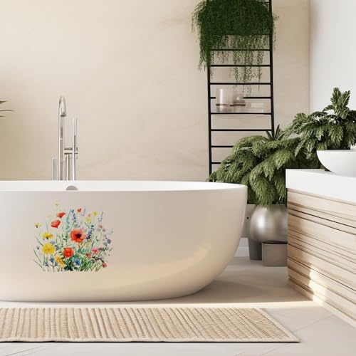 Wy Lighting Level 588464_1+BATHROOM WALL DECALS 3Pcs Flowers Butterfly Toilet Seat Lid Stickers Self-Adhesive Bathroom Wall Sticker Removable Waterproof Sticker Tank Covers Decals Decor thumb #2