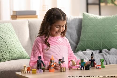 Mattel Minecraft Action Figures & Accessories Set, 3.25-inch Scale Collectible Toys with Pixelated Design - image 2
