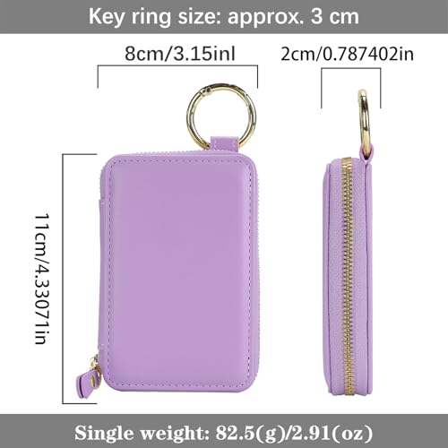 Image of Compatible with MagSafe Wallet,Magnetic Phone Wallet Card Holder for iPhone 17 /16 Pro Max /15 plus /14 Pro /13 /12 Series,PU Leather Zipper Pocket Adjustable Stand-Light Purple