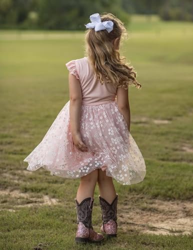 Image of Arshiner Toddler Tutu Dress Little Girls Fluffy Summer Dresses Casual Party Tulle Sundress for Kids 2-6Y