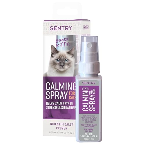 Sentry PET Care Sentry Calming Spray for Cats, Uses Pheromones to Reduce Stress, Easy Spray...