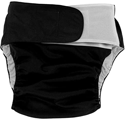 Anciano Pañal De Tela, Impermeable Lavable Reutilizable Anciano Incontinencia Protección Pañales Ropa Interior Absorbente Para Incontinencia Leve A Severa Pañal De Tela 1,black