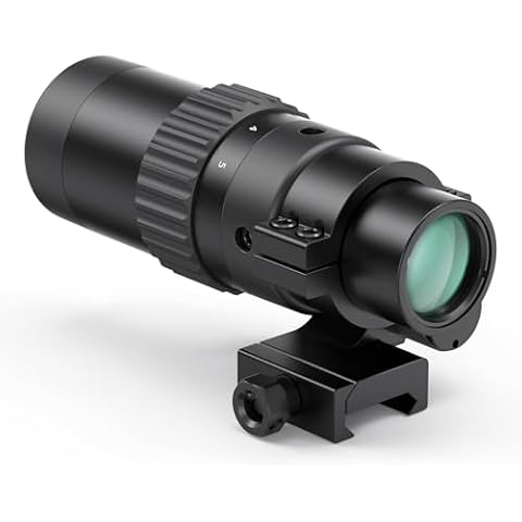 Feyachi M36 1.5X - 5X Red Dot Sight Optics Magnifier with Flip to Side Mount Cover