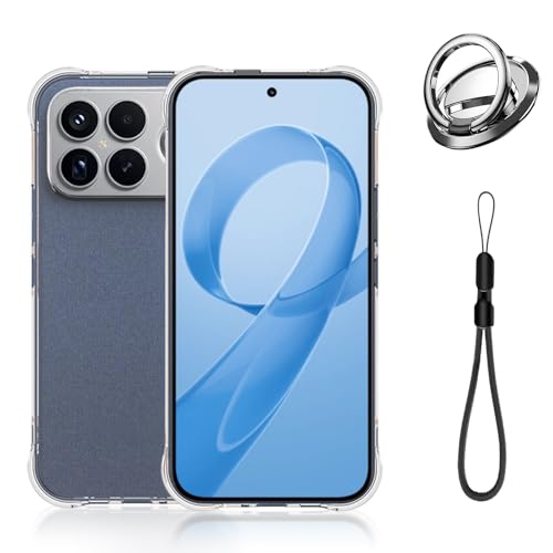 Oshmirian Clear Case with Wrist Strap and Ring Kickstand