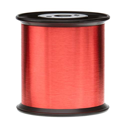 Magnet Wire, Heavy Build Enameled Copper Wire, 33 AWG, 5.0 lb, 30805' Length, 0.0084