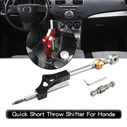 RYANSTAR Shifter Extender Adjustable Short Shifter Compatible with Ciciv CRX Del Sol Acura Integra B or D Series Engine Black - Image 4