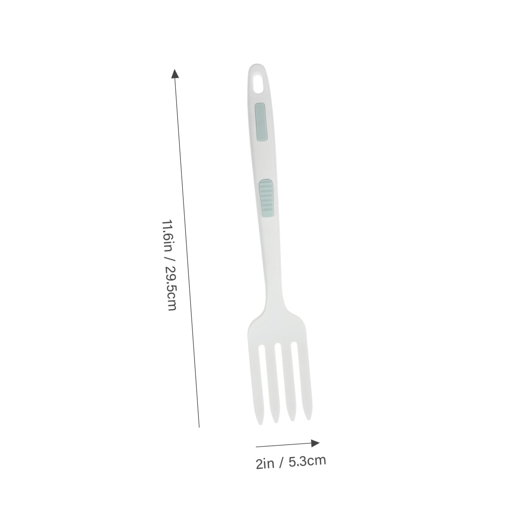 GRIRIW Silicone Cooking Fork Pasta Fork Fruit Pork Kitchen Food Fork Party Fork Eating Fork Kitchen Gadget Pork Utensil Large Blending Fork Wear-resistant Dinner Fork White