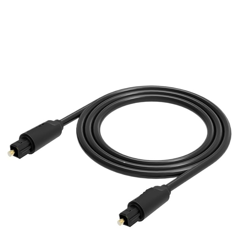 Digital Optical Audio Coaxial Cable 1m 2m 5m for Amplifiers Blu-ray P;S/4 Soundbar Fiber Cabl(PVC Cable Black,2m)