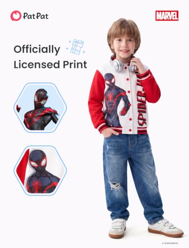 Image of Disney Marvel Bomber Jacket Spider Man Toy Story Cars Varsity Cardigan2-13Y
