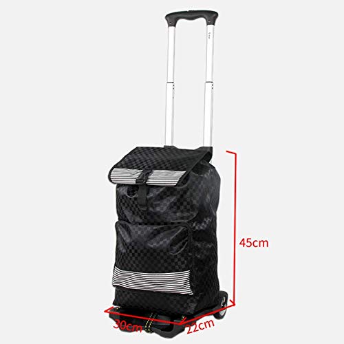 Carrito portátil multifunción plegable para compras y equipaje miniatura 2