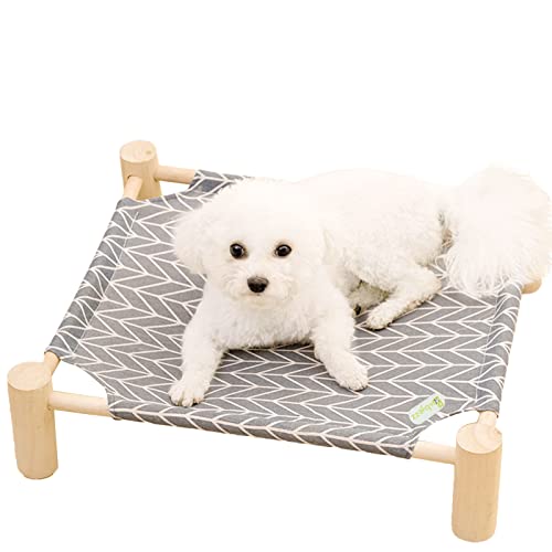 Babyezz Cat And Dog Hammock Bed, Wooden Cat Hammock Elevated Cooling Bed, Detachable Portable Indoor/Outdoor Pet Bed, Suitable For Cats And Small Dogs (Arrow) #TOP15