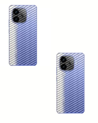 Image of (Pack of 2) Compatible with Skin Sticker /Vinyl wrap /Protective Film Mobile Back Skin Carbon Fiber 3D Transparent by Candeal Mizhan(Only Back) (iQOO, iQOO Neo 10R)