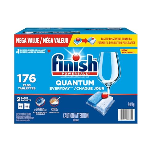 Finish Powerball Quantum Everyday Dishwasher Detergent Tablets, Mega Value Pack - 176 Count, 2.02 kg - image 1