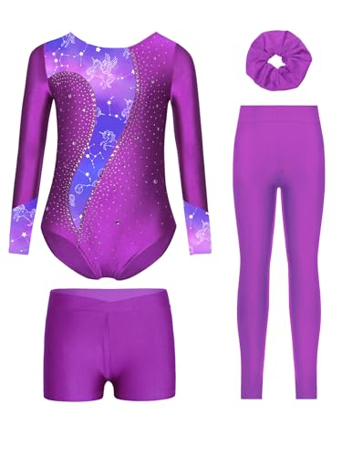 Justaucorps gymnastique fille ensemble anti irritation short legging sport