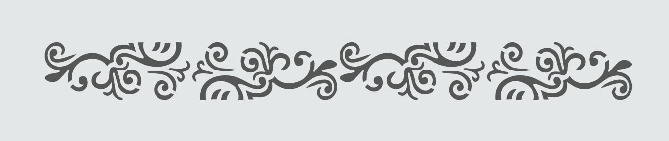 1 Pcs BORDER-E202 Reusable for Painting on Wood, Wall, Rock, Professionals and Interior Designers, Home Decorators Art Projects Size:- W 15 X L 1.5 in_ A Set of 1 PCS