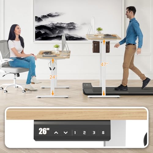 Image of STARY Electric Standing Desk Adjustable Height Sit Stand Home Office Desk with Splice Board