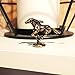 Mustang Horse Figurine Running Wild Horse Sculpture Brass Miniature Collectible Statue