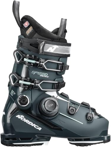 Nordica Speedmachine 3 105 BOA Women's Ski Boots, Green/Black/Aqua, 24.5
