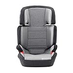 Kinderkraft Kinderautositz JUNIORFIX, Autokindersitz, Autositz, Kindersitz mit Isofix, Gruppe 2/3 15-36kg, Einstellbare Rückenlehne und Kopfstütze, ECE R44/04, Grau