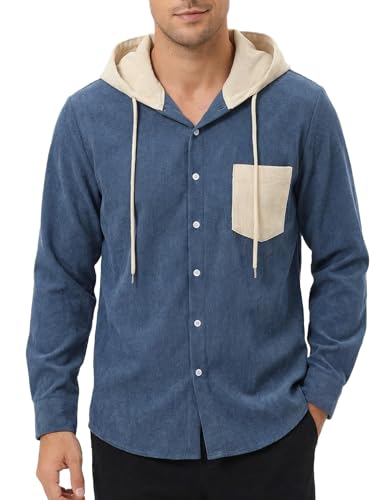 Image of ZAFUL Men's Shacket Aztec Print Shirt Jacket Flannel Button Up Turndown Collar Overshirt Chest Pocket Button Flap Thick Shirt