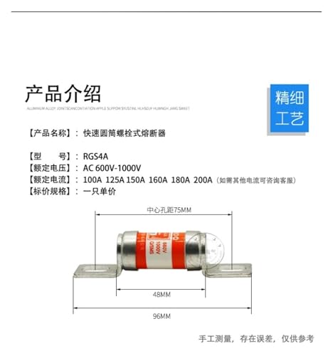Fusible rapide RGS4A 150A protégeant vos circuits 660V contre la surchauffe