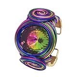 RUIYIMING Chunky African Bracelets For Women Colorful Gold Wire Wide Sparkly Rhinestone Bangle Tribal Fashion Clothes Jewelry (A Bracelet Colorful)