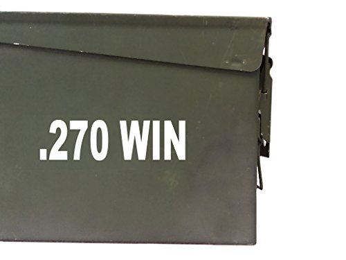 FGD .270 WIN Ammo Box Decal Sticker Label Set Two 7.5"x 1.5" One 4"x0.75" (Labels Only Ammo BOX NOT Included)