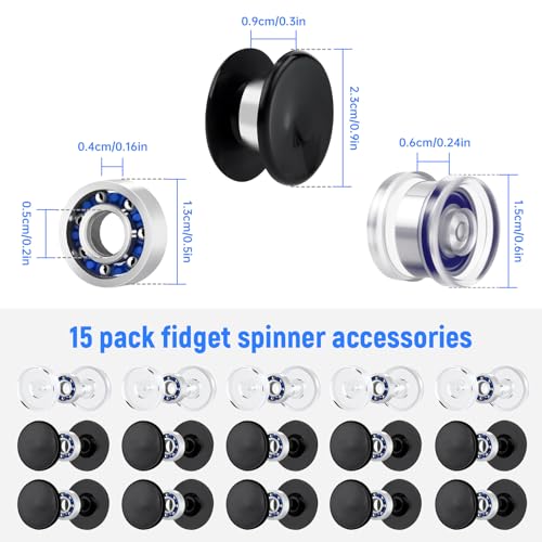 Image of NiArt Fidget Spinner Epoxy Resin Molds Set, 5 Holographic Silicone DIY Kit | Rainbow Texture, 15 Bearings & Caps, Storage Box For Casting Craft Projects, Stress Relief Toys
