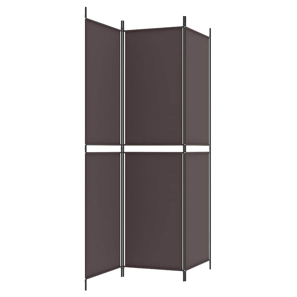 3-częściowy parawan brązowy ścianka działowa z materiału, 150 x 200 cm, składany, wolnostojący, ochrona przed wzrokiem do salonu, sypialni, biura, na balkon, z oddychającym poliestrem dla