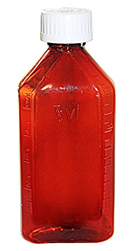 Pharmacy Oval Bottle Amber 4 oz with CR Caps Included (QTY. 25) - Prescription Pharmacy Bottle, Pharmacy Container, Prescription Plastic Container by Sponix