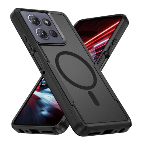Teayoha for Moto G Power 2025 Case/Moto G Play 2025 Cases,[Compatible with Magsafe] [Military Grade Drop Tested] Shockproof Magnetic Tough Rugged Protective Phone Case -6.8 inch (Black)